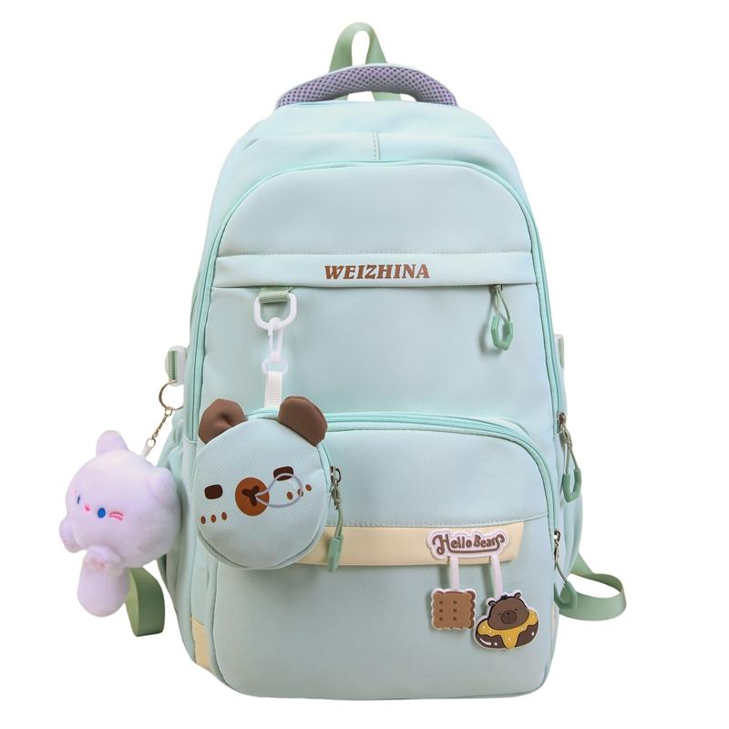 Women's Travel Backpack College Style Large Capacity Backpack Student Schoolbag Computer Bag with Coin Purse