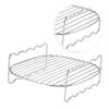 Fryer Rack Accessories, Replacement BBQ Rack Double Layer Rack Skewers Baking Tray for     Fryer Accessories