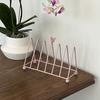 Plate Storage Rack, Durable Iron Dish Display Stand, Anti-Slip Certificates Cookbooks Organizer, for Plates Cutting Boards Tiles Plaques Trays