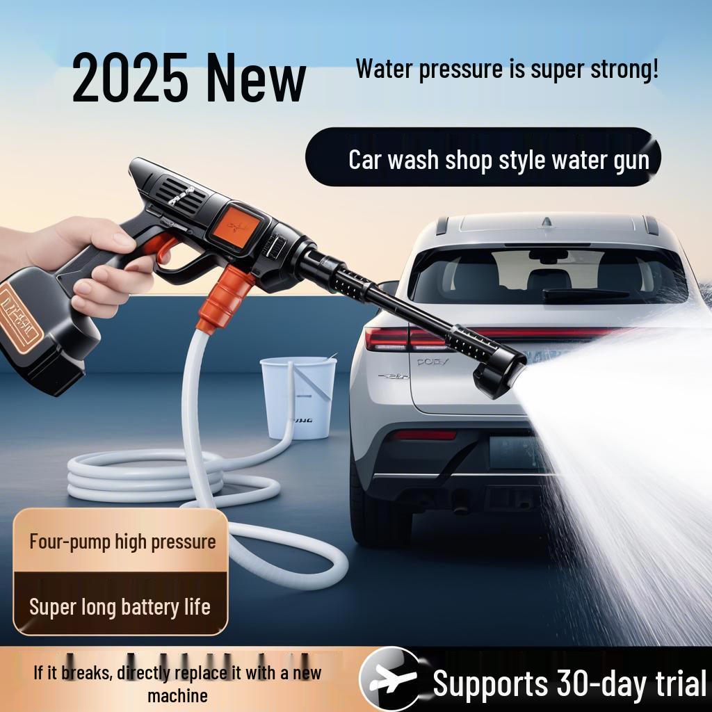 Cordless High-Pressure Car Washer with Rechargeable Battery