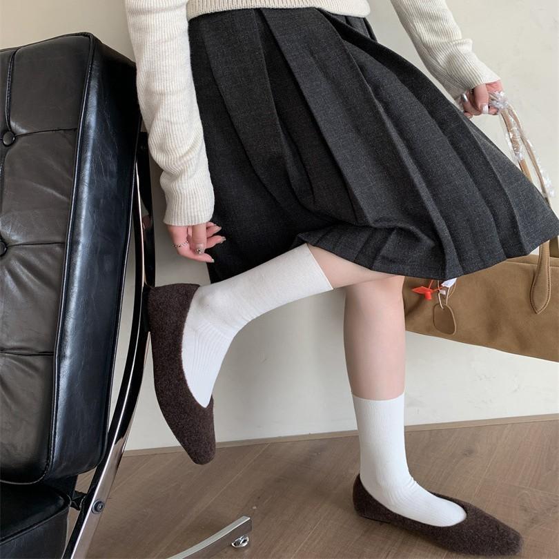 Woolen retro shallow mouth single shoes women's spring and autumn 2025 new versatile commuter soft sole comfortable soft sole grandma shoes