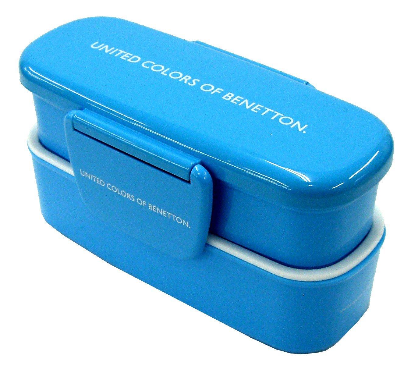 

Pearl Metal BENETTON Slim 2 Tier Lunch Box Light Blue M-2952 [Item]
