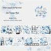 Englische Blumencollage-Aufkleber: Blumensprache Journal Serie (6 Stile)