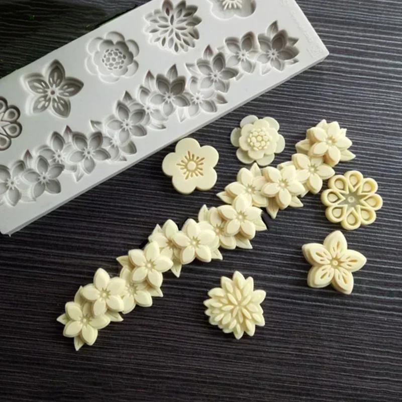 Silicone Flower Mold Cake Accessories Wedding Cake Decorating Tools Cake Molds For Baking Chocolate Resin Molds Baking Tools