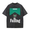 Washed Vintage Rock Band Falling In Reverse Skeleton Print Tshirt Men Women Retro Gothic Punk Tshirts Cotton Oversized T Shirt
