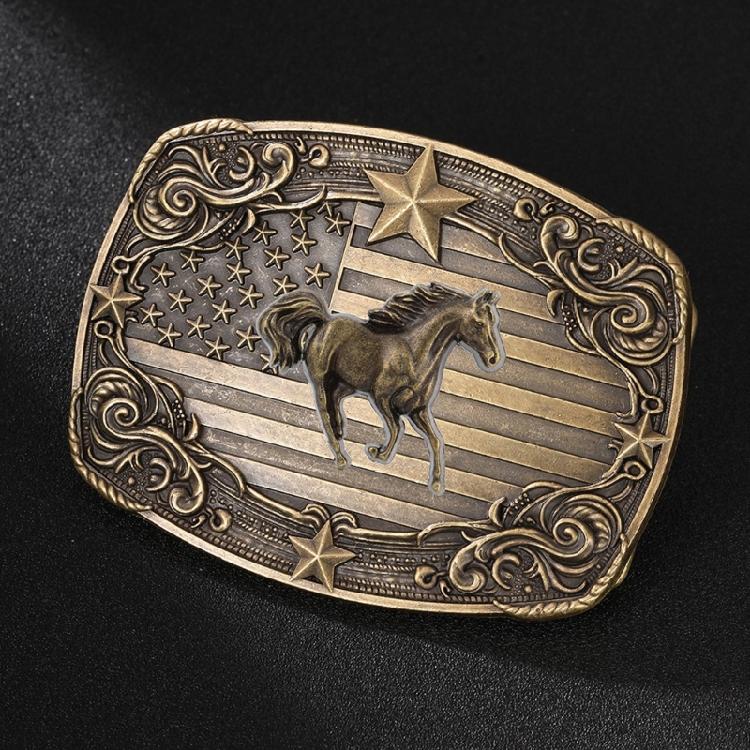 Hipster Retro Pferd Metall Gürtelschnalle Western Schnalle für Ethnische Trendige Jeans DIY Zubehör Ersatz