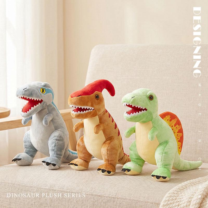 Little Size Colorful Dinosaur Plush Toys Stuffed Lifelike Tyrannosaurus Triceratops Pterosaur Cute Office Desktop Companion