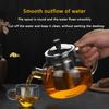 800/1500ml Glass Teapot with Stainless Steel Infuser , Removable Infuser, Home, Camping and Travel Teapot, Loose Leaf Tea Brewer