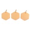 10Pcs/Lot  High Quality Polished Stainless Steel Hexagon Shape Pendant Charms Suitable for Bracelet Necklace DIY Jewelry Making