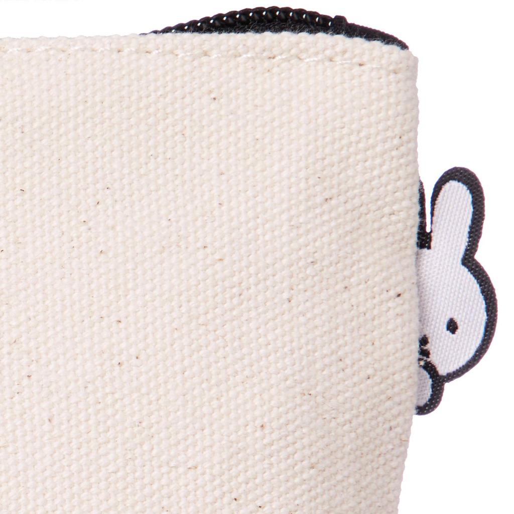 Miffy Canvas Medium Face Natural [Sifre] Pouch, Size B99.