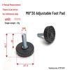 M8 Adjustable Round Base Foot Pad for Fitness Equipment - Height Adjustment & Spare Parts