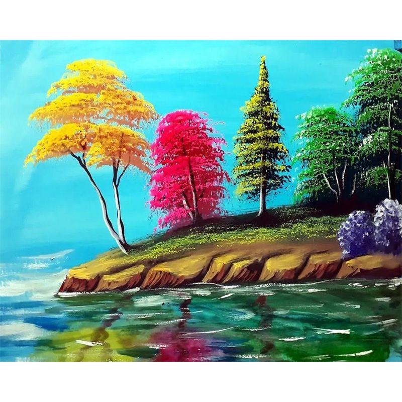 

5D DIY Алмазная картина Пейзаж Мозаика Вышивка крестиком Пейзаж Алмазная вышивка Распродажа Ручная работа Новогодний подарок Full Round 20x25CM