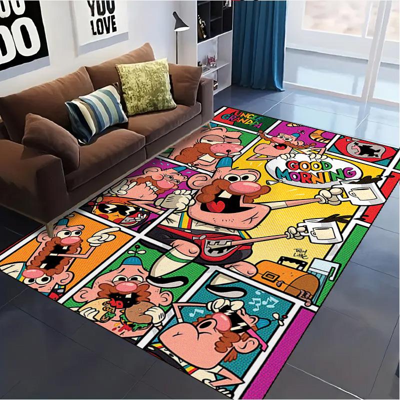 Uncle Grandpa Carpet Rug for Living Room Bedroom Home Sofa Decoration,Kids play Non-slip Floor Mat