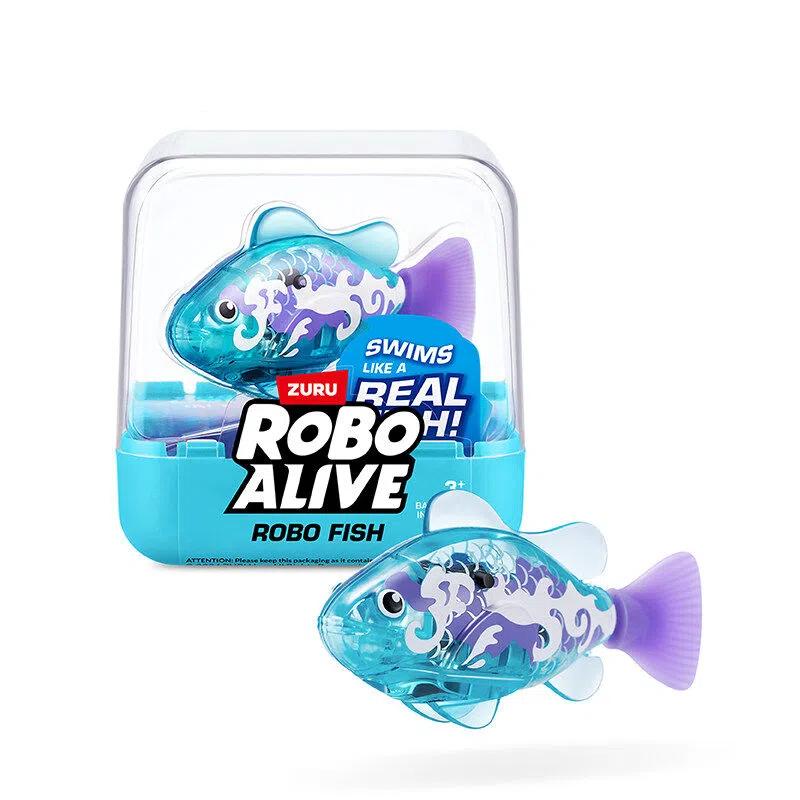 Robo Alive Fish Robotic Swimming Fish by ZURU Water Small Fish Turtle Simulation Boat Baby Bath Electronic Pet Water Play Toy