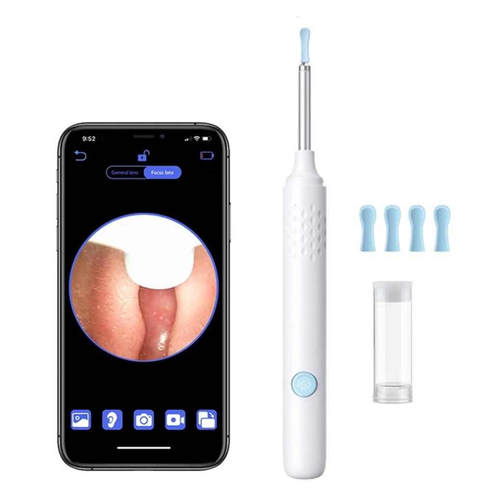Smart Visual Earpick Ear Wax Removal Tool 800W Pixel Camera HD Endoscope Ear Clearn Led Light Wireless Otoscop Ear Pick