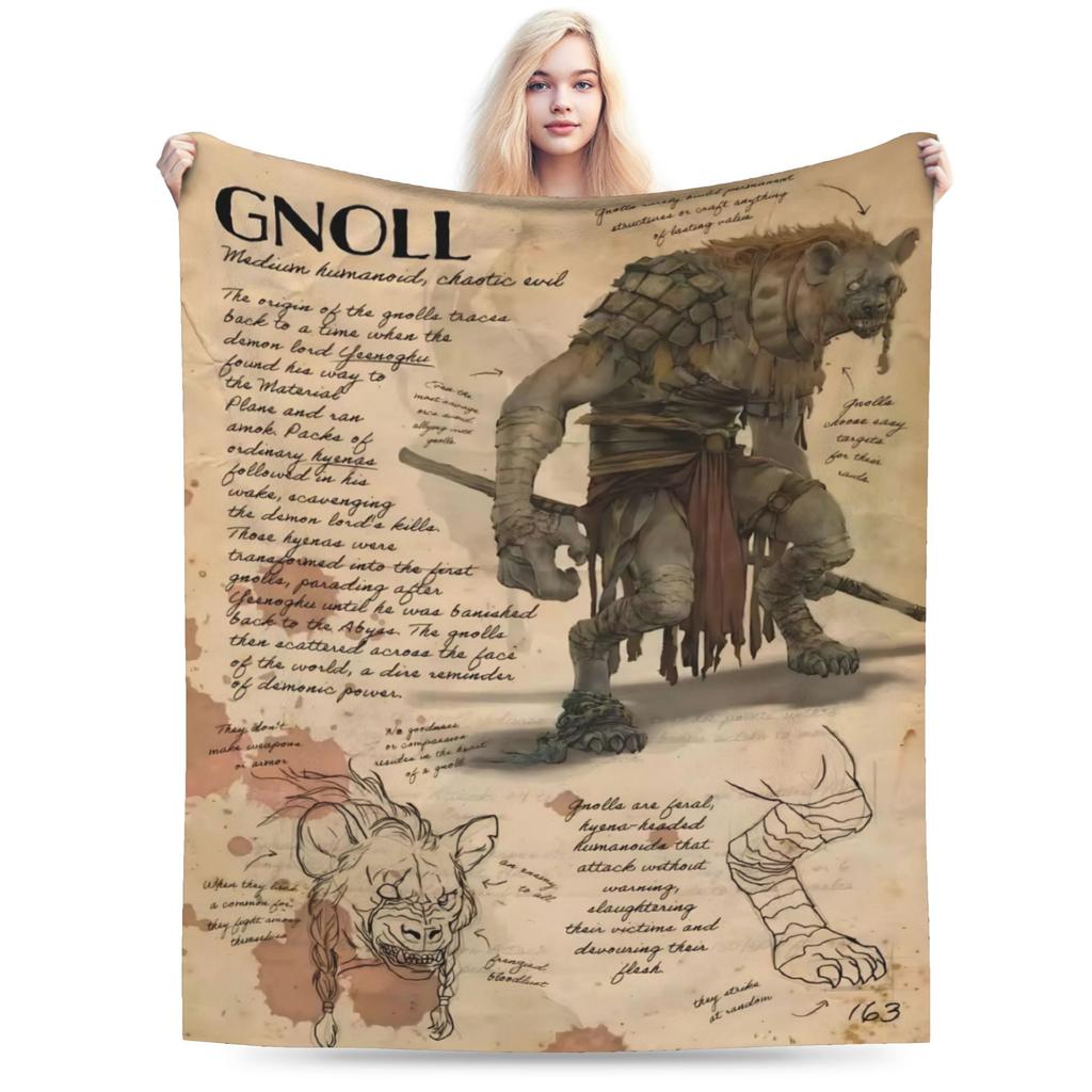 DND Flannel Throw Blanket Role-Playing Game Blankets for Bedding Outdoor Super Warm Bedroom Quilt