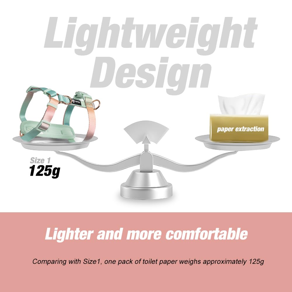 TSPRO Hunde Geschirr mit Leicht und Atmungsaktiv Geeignet für Kleine und Mittel Perfekt zum Spazierengehen und Langlebiges Haustier Geschirr Größe Anti-Zug Schutz,