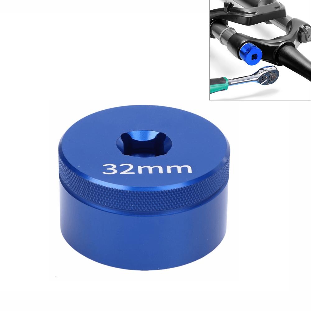 Aluminum Alloy Suspension Fork Cap Socket Tool Blue Bike Fork Cap Nut Socket  Front Fork Service 32 mm