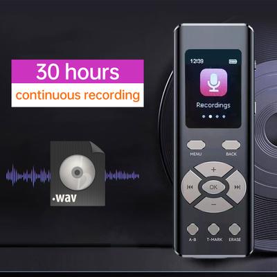 Intelligent Noise Reduction Voice Recorder with Microphone High-fidelity A-B Loop Playback MP3