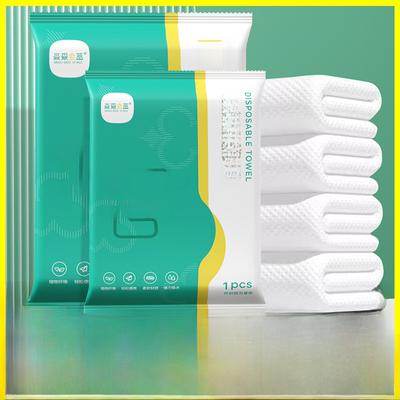 Taşınabilir Sıkıştırılmış Pamuklu Banyo Havluları - Kalın, Tek Kullanımlık, Tek Tek Sarılmış Set