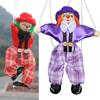 Pull String Puppet Clown Wooden Marionette Joint Activity Doll Vintage Child Toy