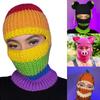 Funny Knitted Beanie Hat Colorful Rainbow Bear Balaclava Hat Costume Party Cosplay- Cat Party Hats