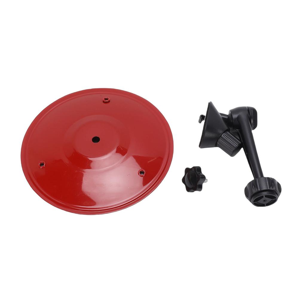 Car Cymbal Air Vent Stainless Steel Mini Car Crash Cymbal Drum with Dual Ball Joint Silent Silicone Pad Red