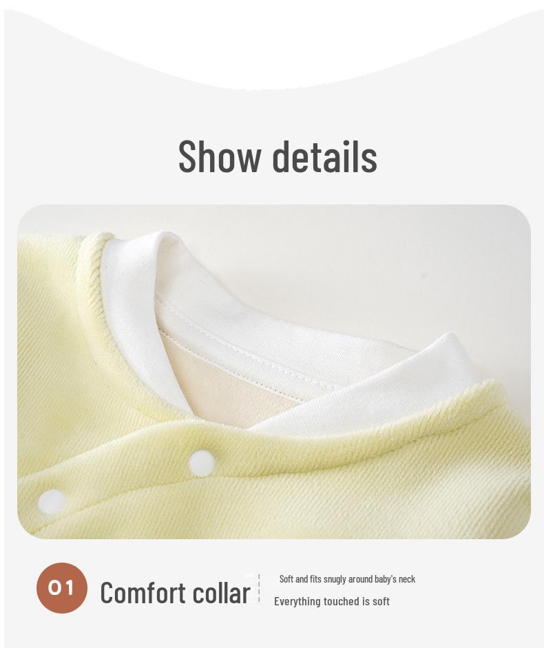 Hohe Taille Baby Fleece Set: Bauchschutz Winterkleidung - Verdicktes zweiteiliges Set für Herbst/Winter, kein Ausziehen nötig