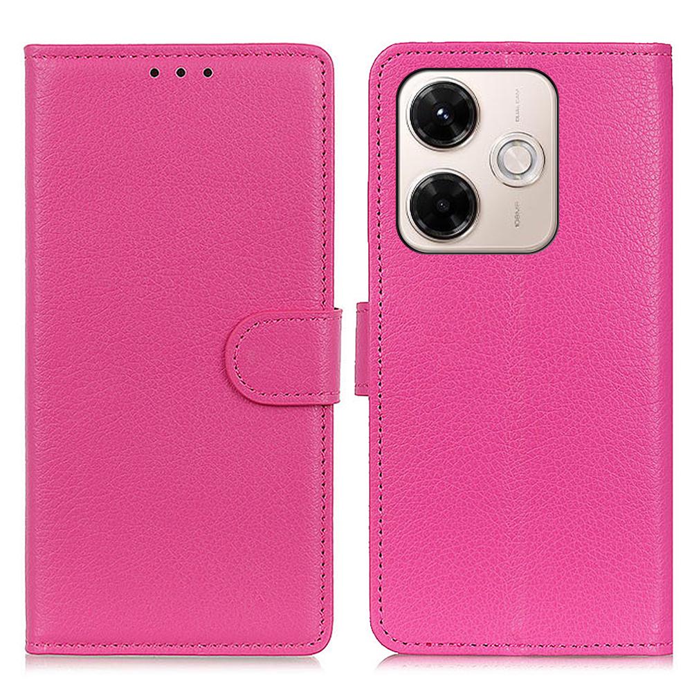 Dla Xiaomi Redmi 13x 4G Etui Portfelowe Pokrowiec na Telefon ze Skóry PU Tekstura Liczi