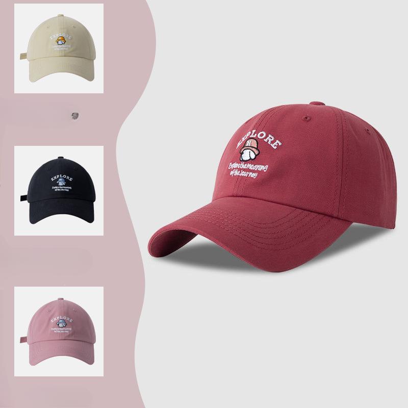 Spring New High end Letter Embroidered Baseball Cap Korean Version Versatile Face Showing Small Fashionable Commuter Baseball Hat for Women