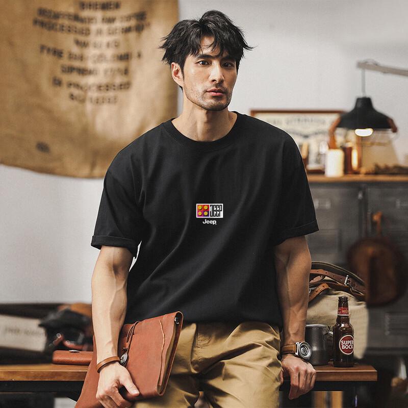 JEEP Men's Loose Fit Graphic Cotton T-Shirt