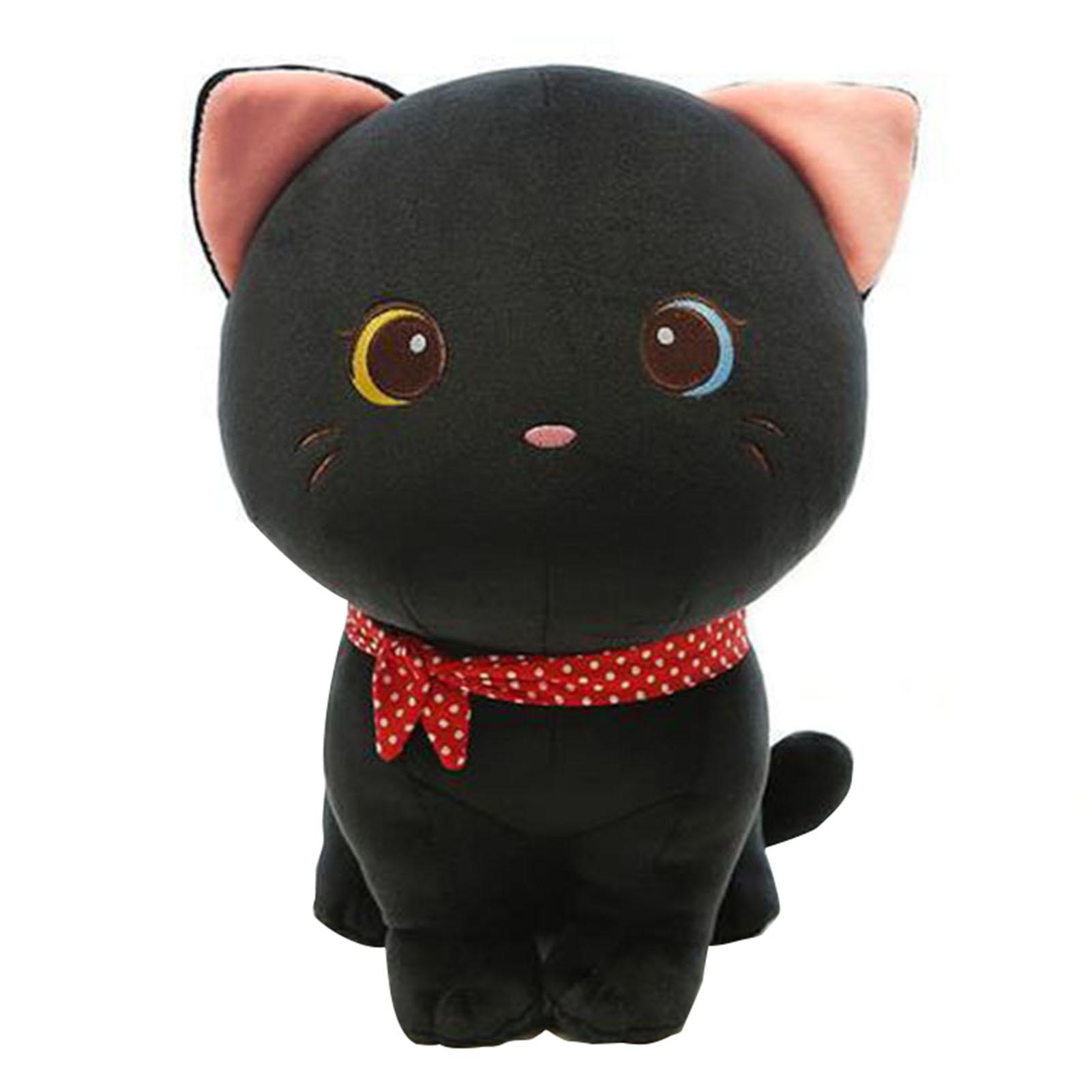 

24cm Cartoon Cat Plush Doll Cute Stuffed Kitten Rag Toy Elastic Soft Sofa Cushion Brithday Gift for Kids Girls Boys