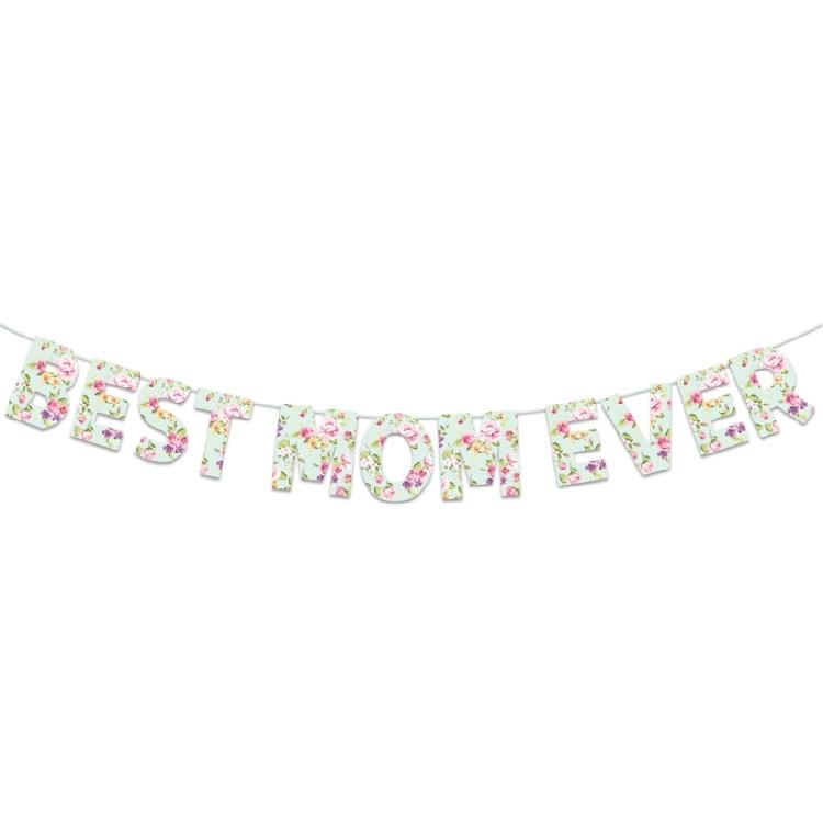 Mother’s Day Decoration Flag - Vibranted Color Bunting Supplies for Creating Celebration for Moms