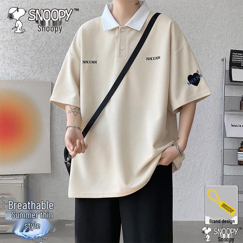 Snoopy Men s Short-Sleeve Polo Shirt L