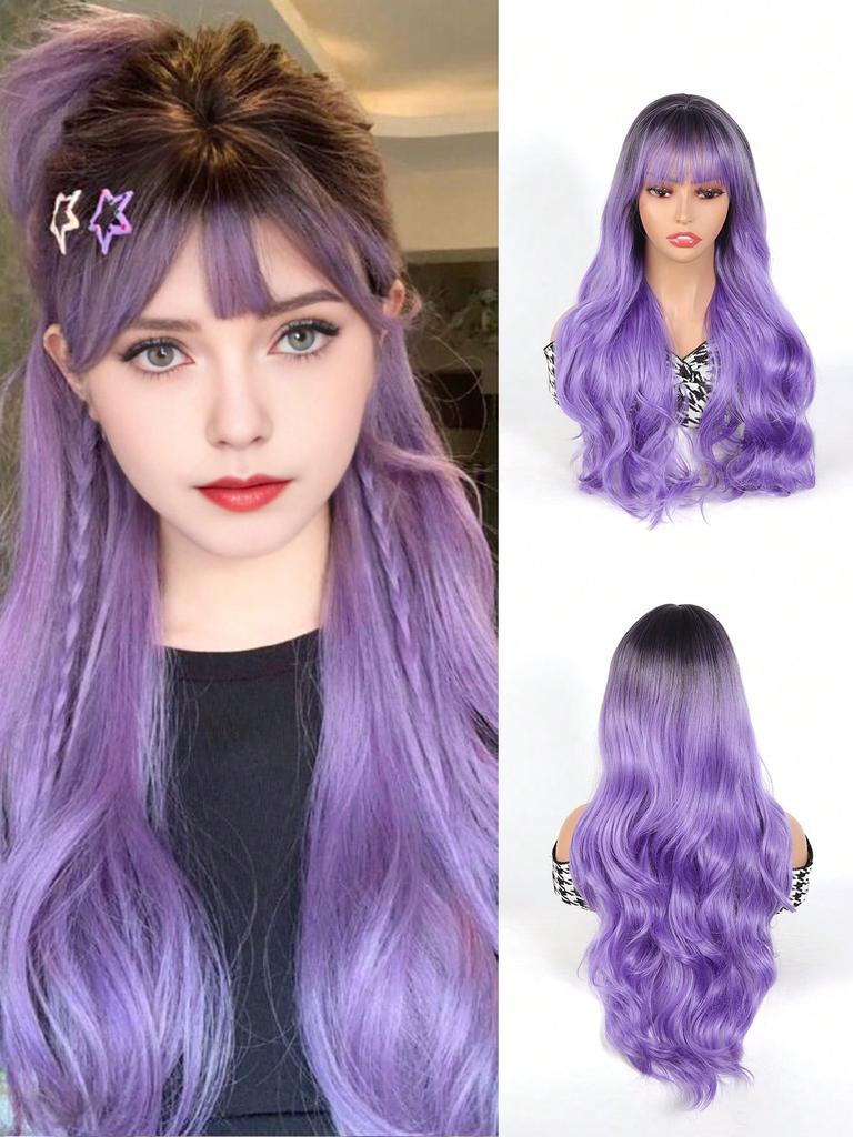 28 Inch Big Wavy Light Grey Wigs For Women Heat Resistant Fiber Wigs Beginners Friendly Wigs Perfort For Parties Halloween Christmas And Daily Use