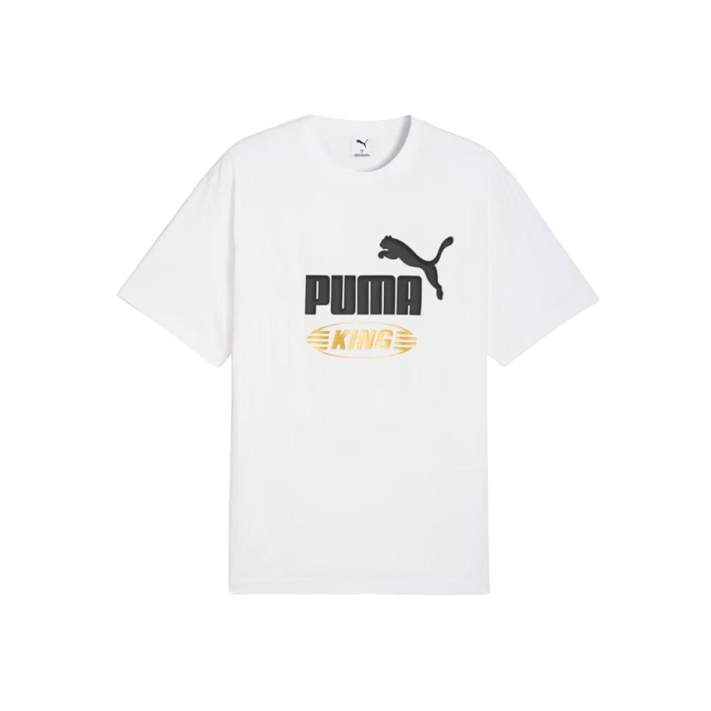 

Puma Король Свободная Ретро Повседневная Футболка с Принтом с Коротким Рукавом Унисекс Топы 636821-02 S
