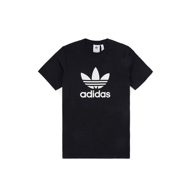 adidas originals Alphabet Printing Pattern Breathable Short Sleeve Black Men s CW0709 XS