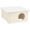 Maison Emboitable - TRIXIE - 2 Chambres - 25 X 12 X 25 Cm - Pour Grand Hamster Et Dègues - Bois Non Traité