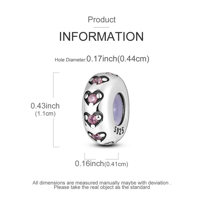 Original Charms Beads Copper Clip Charms Zircon Silicone Spacer Beads Fit Original Bracelet Diy Charm Women Jewelry