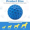 2pcs Indestructible Squeaky Dog Toys, Interactive Dog Balls Natural Rubber Puppy Ball for Dog Chew Toys Random Color