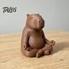 Relaxing Room Accessory Meditating Capybara Figurine, 3D Printed Yoga Statue, Zen Minimalist Home Decor Animal Ornament for Office Shelf Decoration