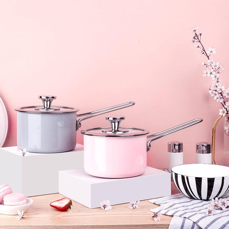 Sohome Enamel Non-Stick Single Handle Pot