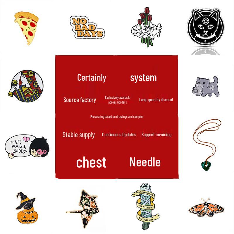 Креативная эмалевая брошь в виде мультяшного животного - Модная школьная эмблема-значок с дизайном из сплава и эмали