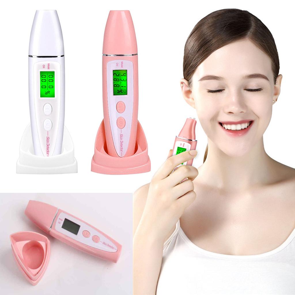 Facial Skin Tester Pen Digital Skin Detector Pen with Digital Display Portable Analysis Moisture Machine for Women