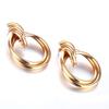 Geometric Elegant Gold Earrings For Women Contemporary Alloy Fashion Jewelry