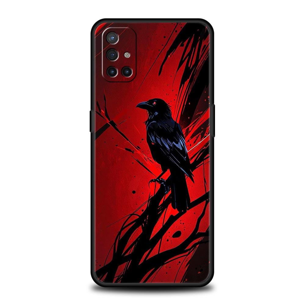 Phone Case For Oneplus 13R 13 12 10T 11 R10 Nord N100 N200 N10 9 9R CE 2 3 Z Pro Lite 5G Soft TPU Cover Black Raven Fundas Capas