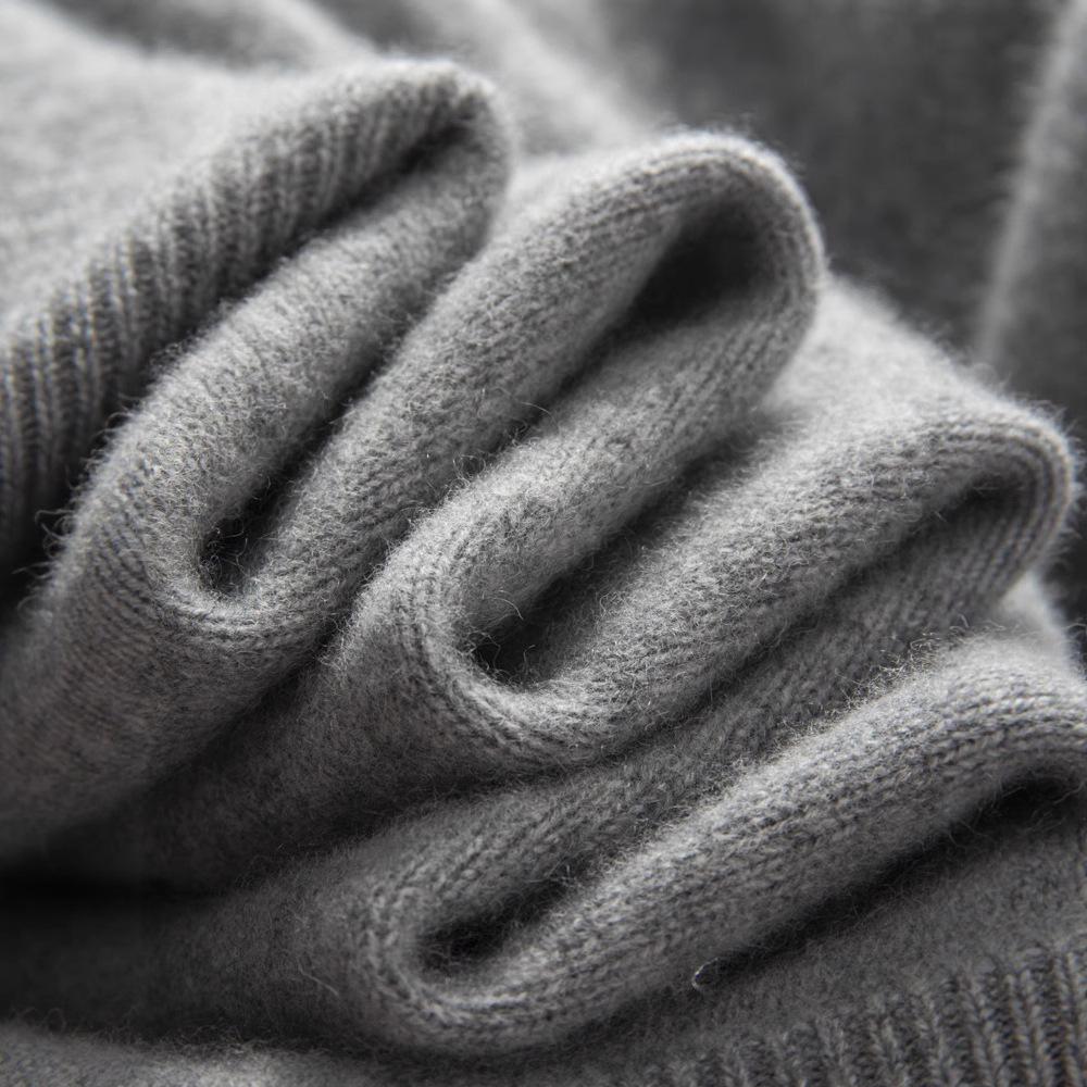 Men's Half-High Collar Thickened Cashmere Sweater - Soft Seven-Gauge Knit for Autumn/Winter