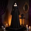 Gothic Witch Dress Cosplay Costume With Long Sleeves Halloween Attire For Adults