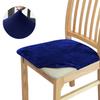 Soft Velvet Chair Cover Solid Thickened Warm Seat Cushion Protector For Dining Room Living Room Kitchen Chairs