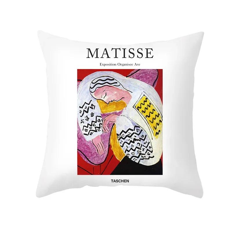 Obliečka na vankúš Portrét Maľba Poťahy na vankúše Slávna Maľba Matisse Dekoračný prehoz S Obývacia izba Domáca dekorácia x